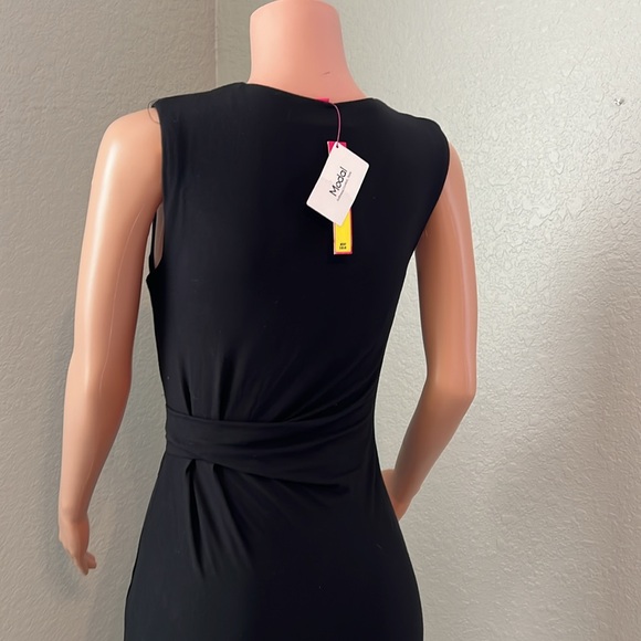Catherine Malandrino Womens Black Ruched Sheath Wear to Work Dress SMALL NWT #45 - Picture 7 of 13